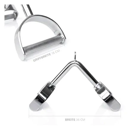 Triceps cable grip, V-shape