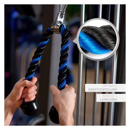 Triceps rope, black, 65 cm