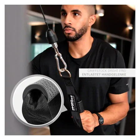 Sport-Tec single-handed cable pull handle, black