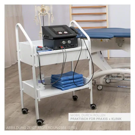 Equipment cart standard with 4 wheels, white