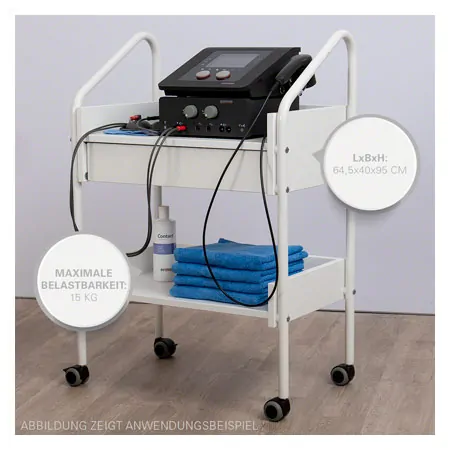 Equipment cart standard with 4 wheels, white