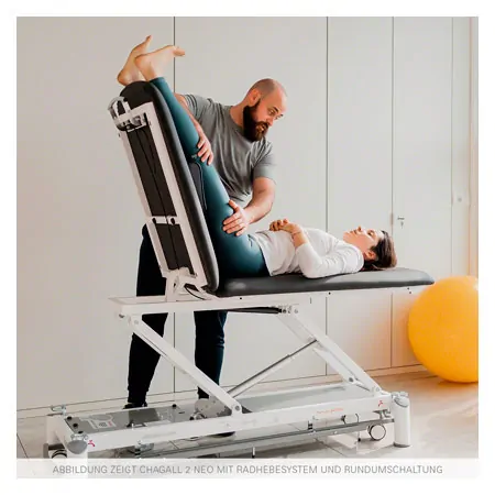 Ferrox therapy table Chagall 2 Neo with wheel lifting system