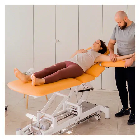 Ferrox therapy table Chagall 5 Neo with wheel lifting system and all-round switch