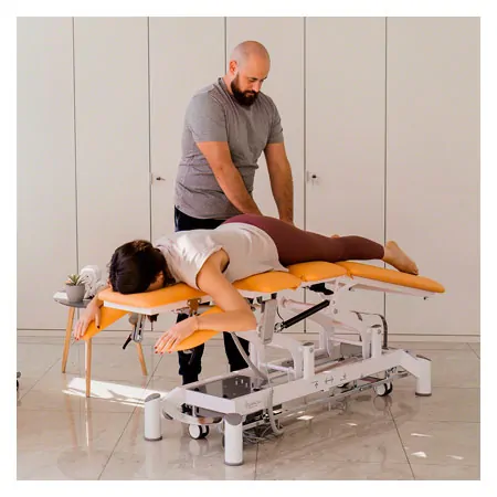 Ferrox therapy table Chagall 5 Neo with wheel lifting system and all-round switch