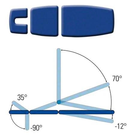 Lojer therapy couch Capre F3RH roof position hydraulic 3-piece, width: 75 cm