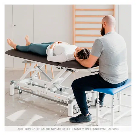 Therapy couch Smart ST2 with wheel lifting system