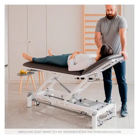 Therapy couch Smart ST2 with wheel lifting system and all-round control