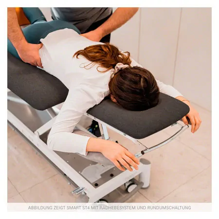 Therapy couch Smart ST4 with wheel lifting system