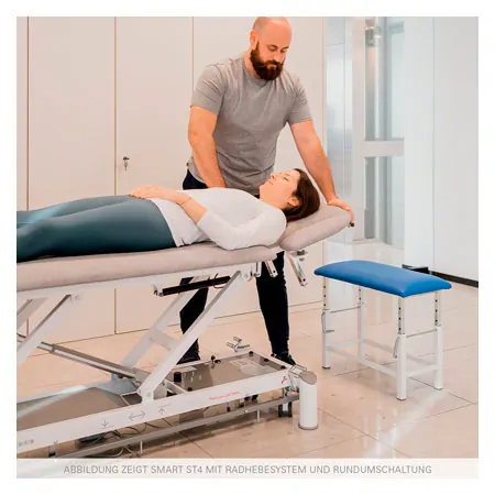 Therapy couch Smart ST4 with wheel lifting system and all-round control