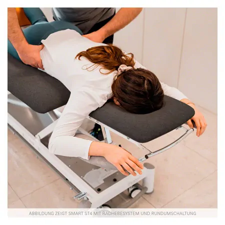 Therapy couch Smart ST4 with wheel lifting system and all-round control