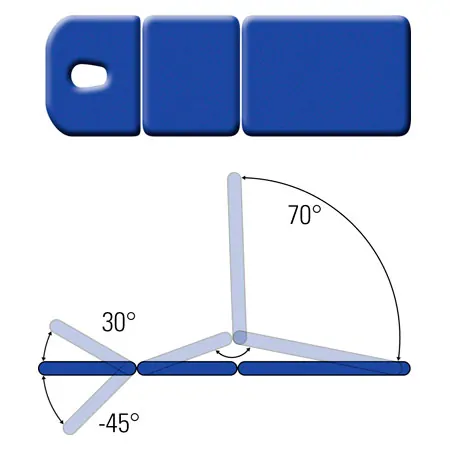 Therapy couch Smart ST3 DS roof position, wheel-lifting system and all-round control