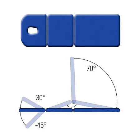 Therapy couch Smart ST3 DS roof position, wheel-lifting system and all-round control