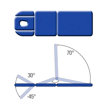 Therapy couch Smart ST3 DS roof position, wheel lifting system and all-round control