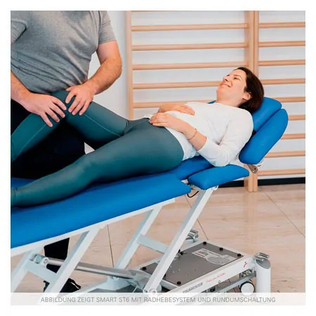 Treatment Table Smart ST6 with wheel lifting system and all-round control