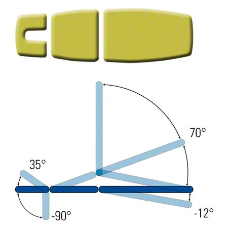 Lojer therapy couch Capre F3R roof position electric 3-piece, width: 65 cm