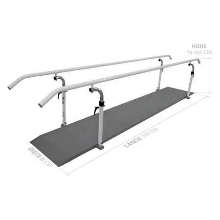 Exclusive parallel bars, beam length 3.5 m made of metal