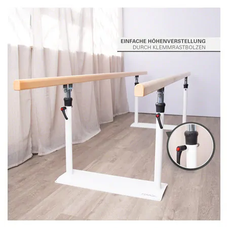 Parallel bars standard, bar length 3 m, bar made of wood