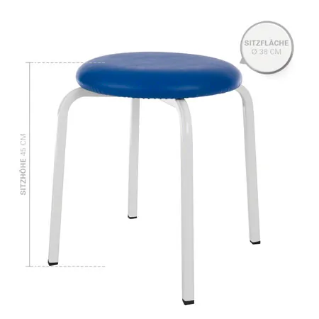 Gymnastics stool Exclusive with upholstery,  38 cm
