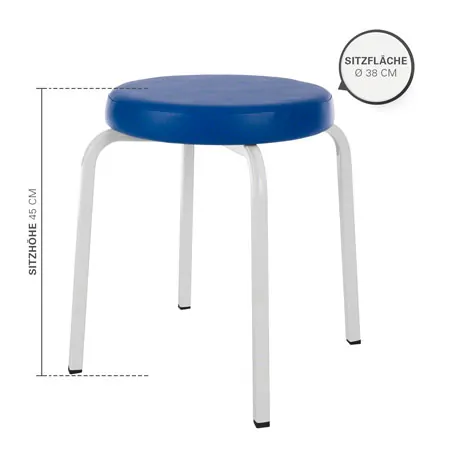 Gymnastics stool Exclusive with comfort pad,  38 cm