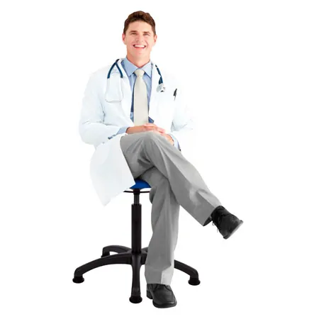 Rotatory stool standard with comfort cushion and glides