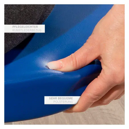 Rotatory stool standard with comfort cushion and glides