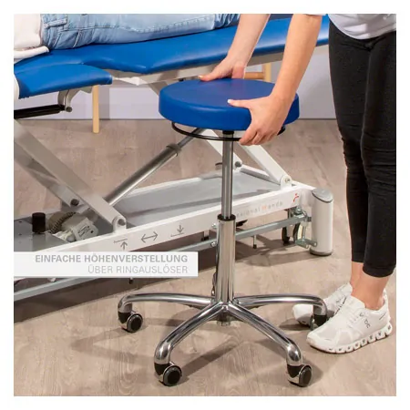 Rotatory stool exclusive with comfort padding and wheels
