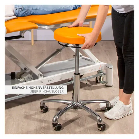 Rotatory stool exclusive with comfort padding and wheels