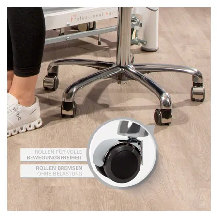 Rotatory stool exclusive with comfort padding and wheels