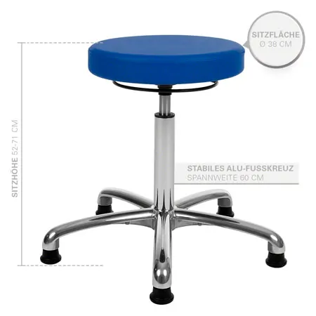Swivel stool exclusive with comfort padding and glides
