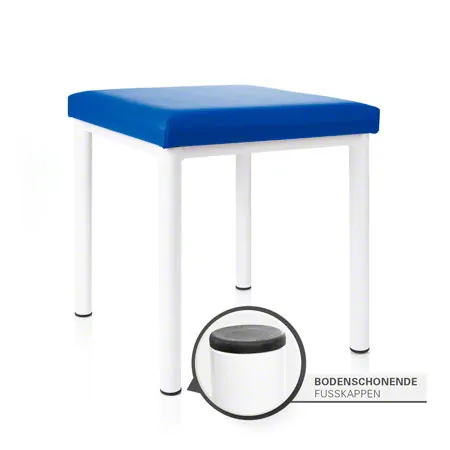 stool robusta with cushion, L x B 40 x 40 cm, frame color white