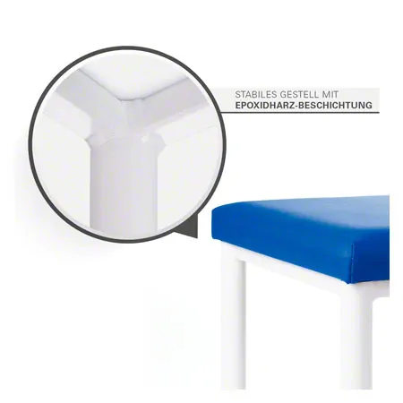 stool robusta with cushion, L x B 40 x 40 cm, frame color white