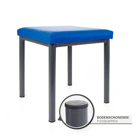 stool robusta with cushion, L x B 40 x 40 cm, frame color anthrazite