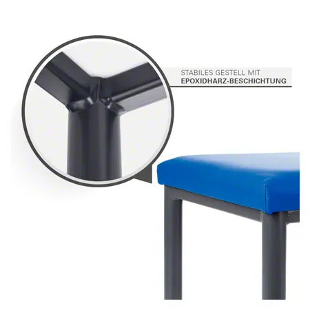 stool robusta with cushion, L x B 40 x 40 cm, frame color anthrazite