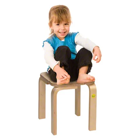 Stool 30 made of shaped wood, 27x27 cm, seat height 30 cm