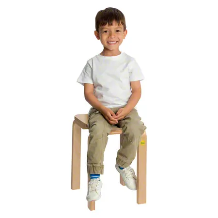 Stool 38 made of shaped wood, 36x36 cm, seat height 38 cm