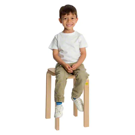 Stool 45 made of shaped wood, 36x36 cm, seat height 45 cm