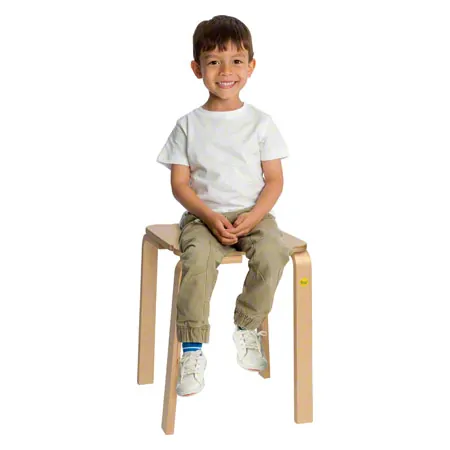 Stool 48 made of shaped wood, 36x36 cm, seat height 48 cm