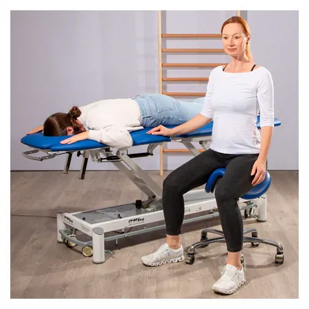 Saddle stool with cushion, exclusive with wheels