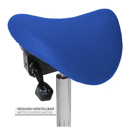 Saddle stool with cushion, exclusive with wheels