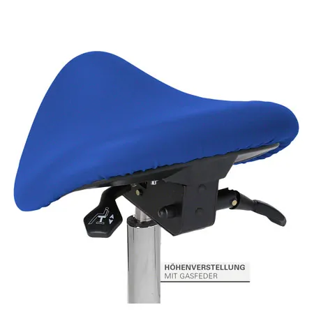 Saddle stool with cushion, exclusive with wheels