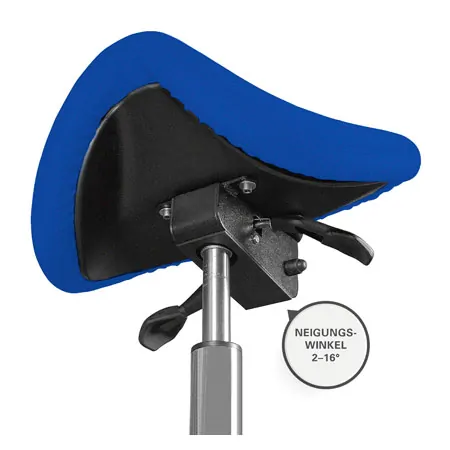 Saddle stool with cushion, exclusive with wheels