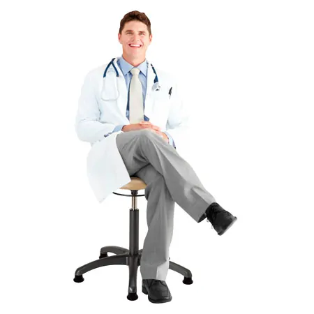 Rotatory stool standard with comfort cushion and glides