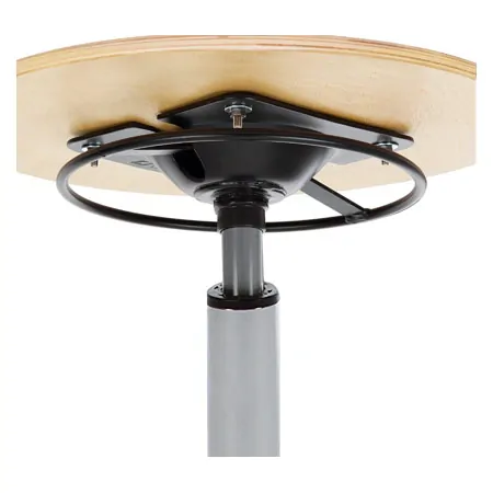 Rotatory stool exclusive with wooden seat and castors