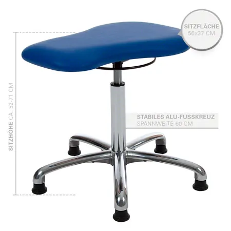 Therapy stool with cushion, exclusive with glides