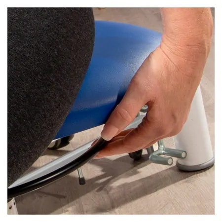Therapy stool with cushion, exclusive with glides