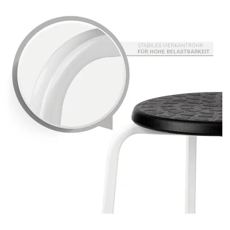 Exclusive multi-purpose stool with PU seat  34 cm