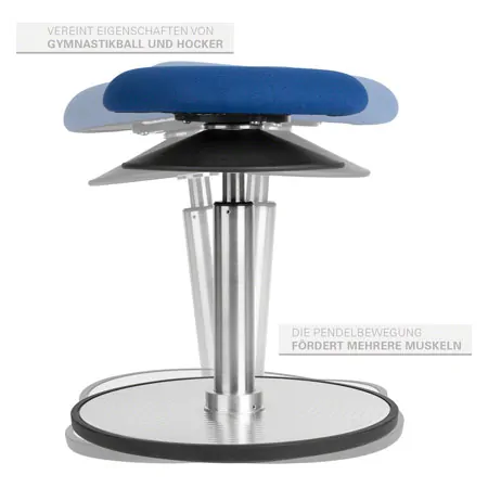 Ergo rocking stool standard,  30 cm, blue