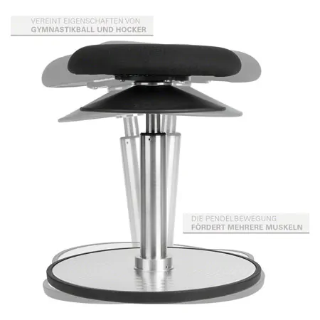 Ergo rocking stool standard,  30 cm, black