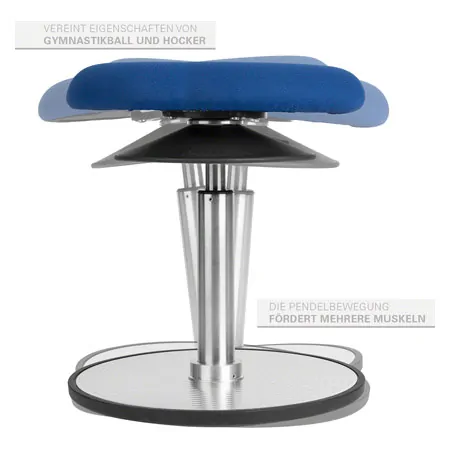 Ergo rocking stool maxi,  37 cm, blue