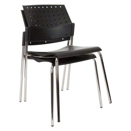 Stacking chair without padding